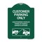 Signmission Customer Parking Only Unauthorized Vehicles Towed at Owner Expense with Graphic, A-DES-GW-1824-24205 A-DES-GW-1824-24205 - alternate 1
